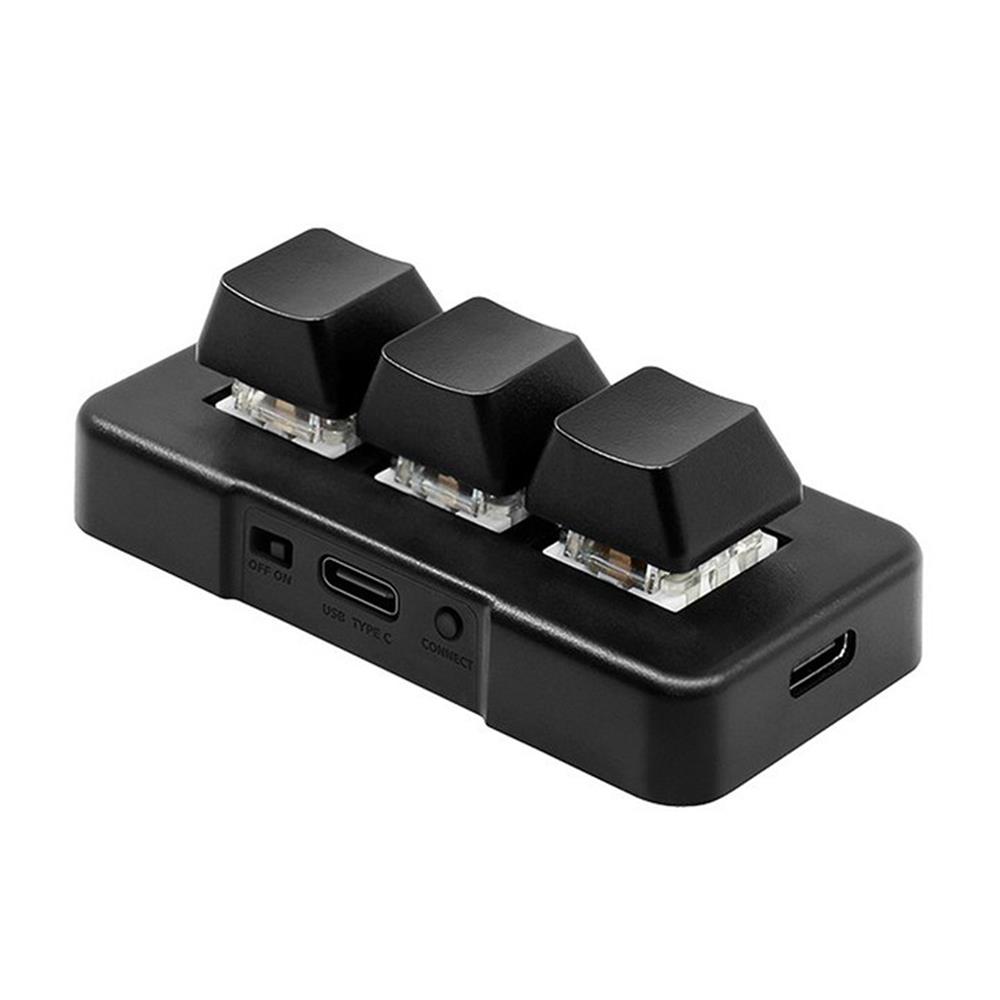 Gaming Keyboard Mini - คีย์บอร์ดขนาดเล็ก MK321-Pro คีย์บอร์ด3ปุ่มปรับแต่งได้พร้อมสวิตช์ USB สีฟ้า +