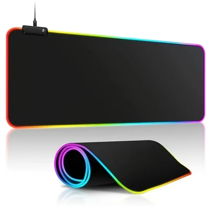 Gaming Keyboard No Rgb - ไฟ LED Mousepad RGB แป้นพิมพ์โต๊ะ-MAT พื้นผิวที่มีสีสันเมาส์