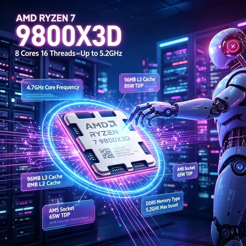 Amd Cpu Ryzen 7 - AMD Ryzen 7 9800X3D ซีพียูสำหรับสร้างสรรค์งานเนื้อหาและเล่นเกม 8