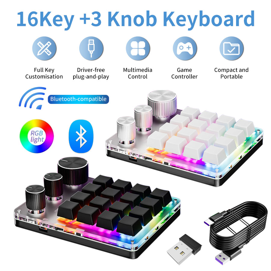 Gaming Keyboard No Rgb - คีย์บอร์ดเกมมิ่ง RGB ไร้สาย บลูทูธ 3 โหมด