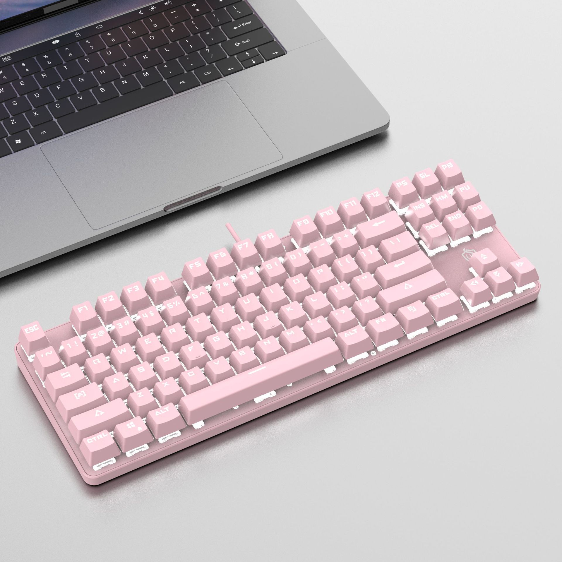 87 Key Mechanical Keyboard Blu - Keyboard Gaming Blue Switch บทวิจารณ์และราคา