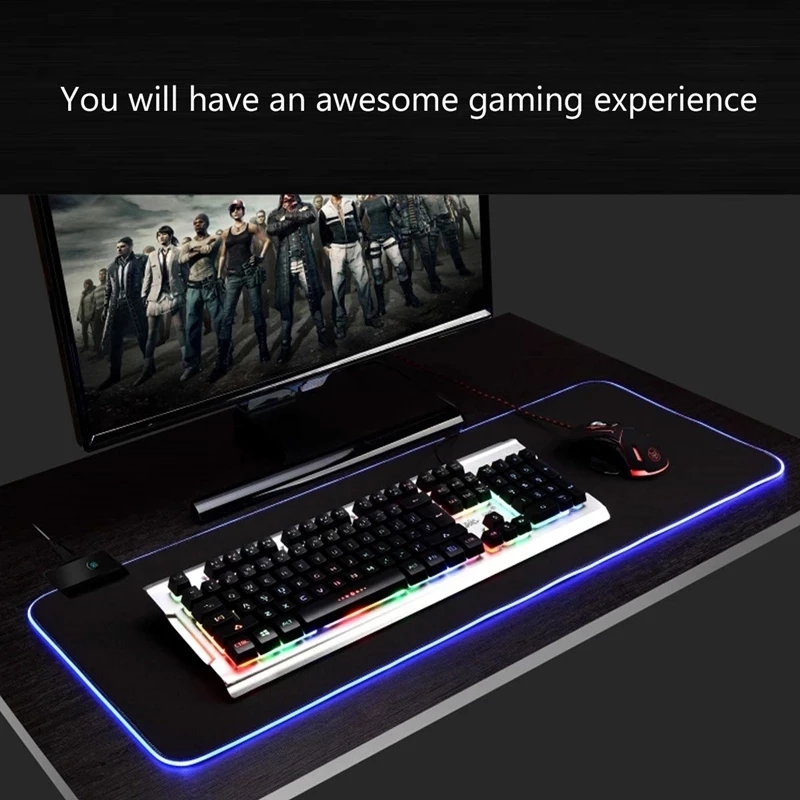 ไฟ LED Mousepad RGB แป้นพิมพ์โ - Gaming Keyboard No Rgb บทวิจารณ์และราคา