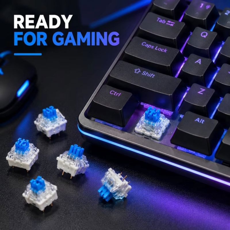 DT21 สวิตช์คีย์บอร์ดแบบกลไก DI - Keyboard Gaming Blue Switch บทวิจารณ์และราคา