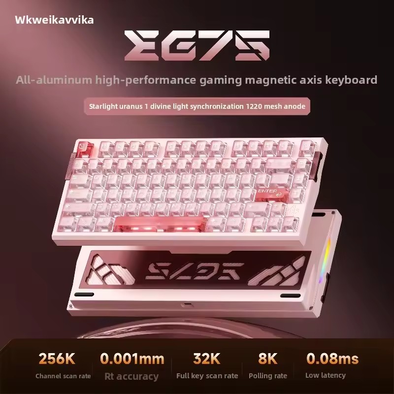 คีย์บอร์ด WEIKAV EG75 Snow Bla - Gaming Keyboard Hot Swappable บทวิจารณ์และราคา