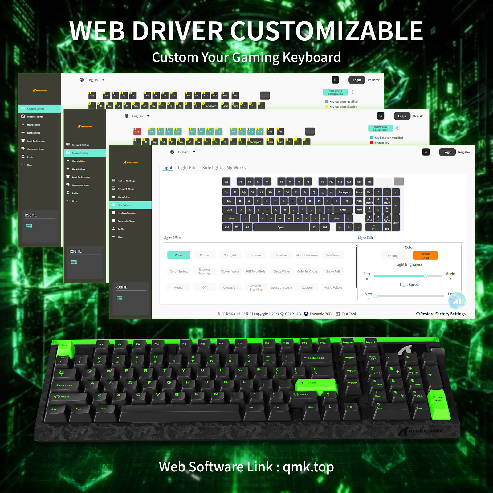 คีย์บอร์ดเกมมิ่ง ATTACK SHARK  - Gaming Keyboard Hot Swappable บทวิจารณ์และราคา
